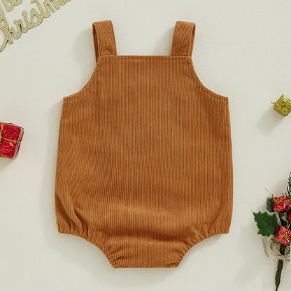 Lovely Baby Christmas Romper Hat Embroidery Jumpsuit