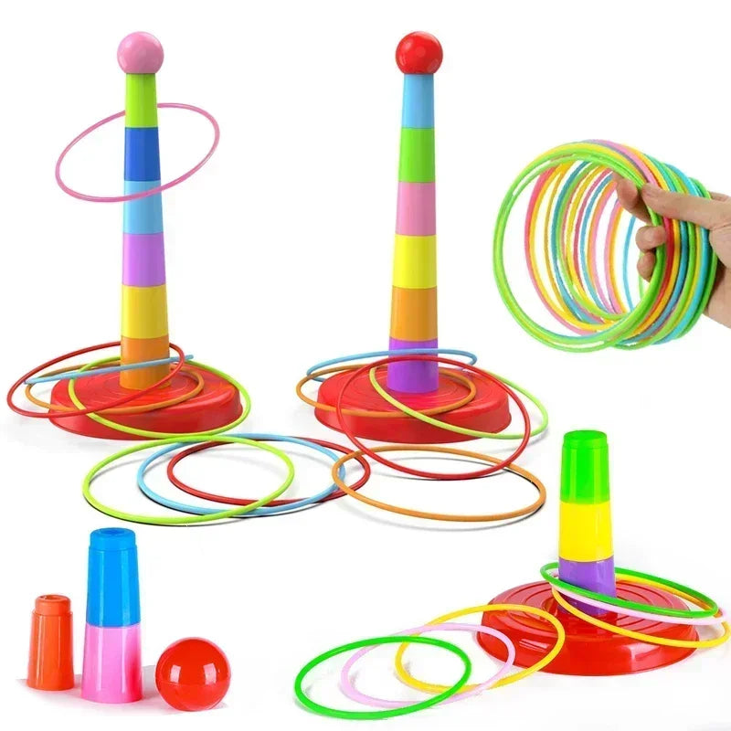 Children Outdoor Fun & Toy Sports Circle Ferrule Stacked Layers Game Throwing Game