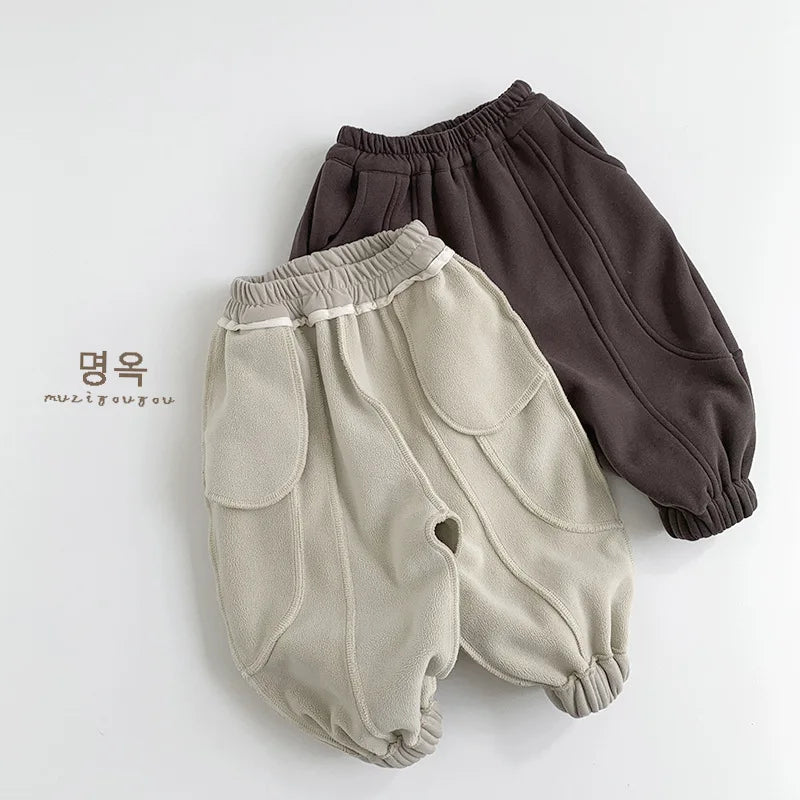 Boys And Girls Children's Clothing Baby Fashion Clothes Warm Casual Pants