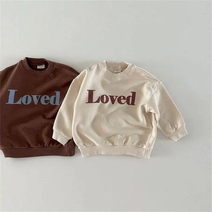 Children Casual Sweatshirt Fashion Letter Design Baby Tops Boys Girls Pullover