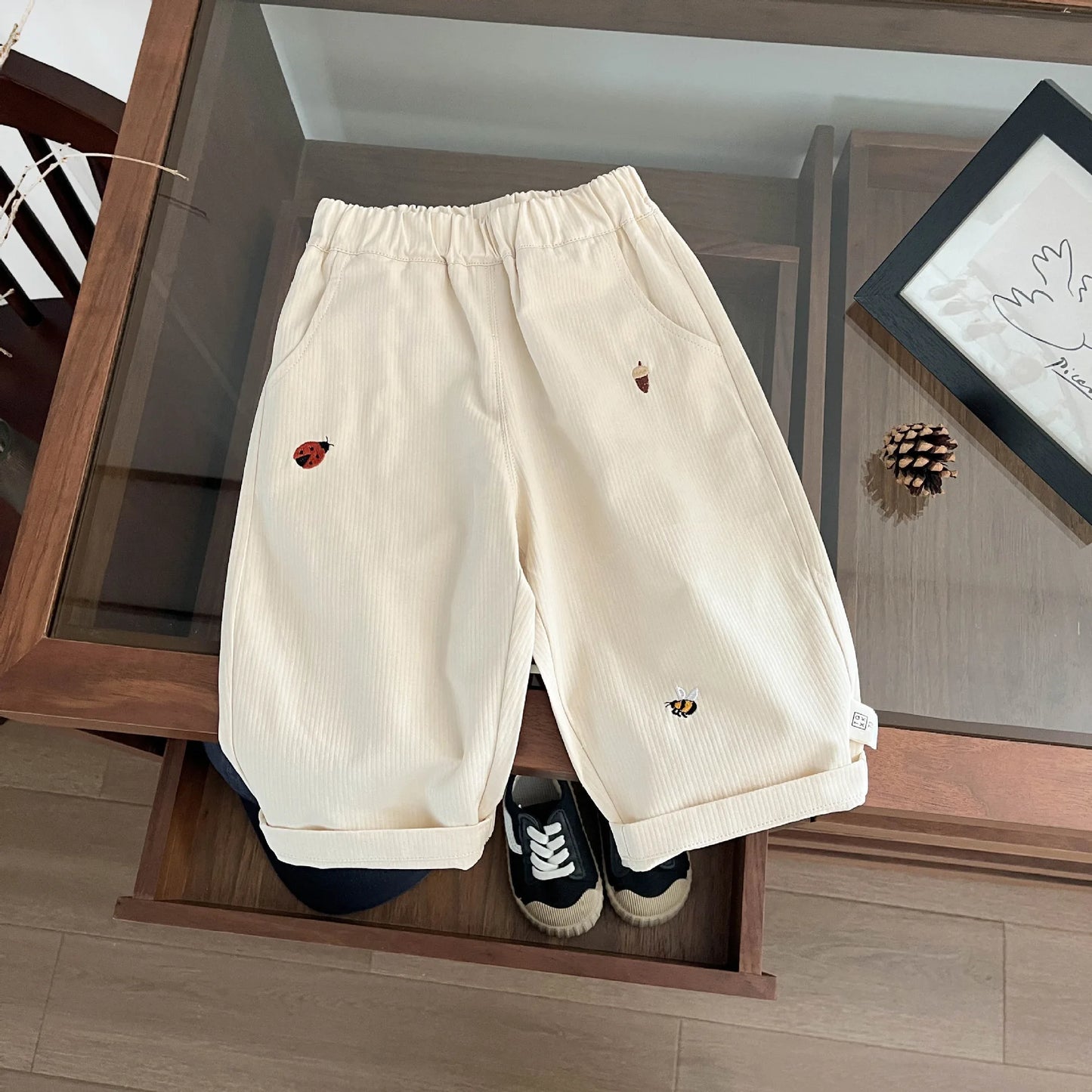 New Baby Casual Pants Cartoon Embroidery Toddler Boys/Girls Loose Trousers