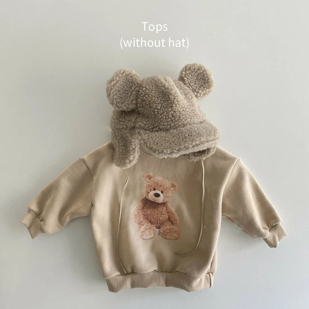 Girl Boy Autumn Winter Warm Baby Toddler Sweatsuit Clothing