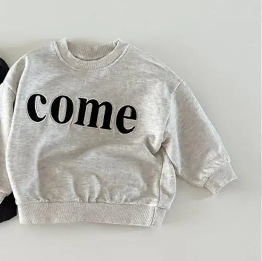 Children Casual Sweatshirt Fashion Letter Design Baby Tops Boys Girls Pullover