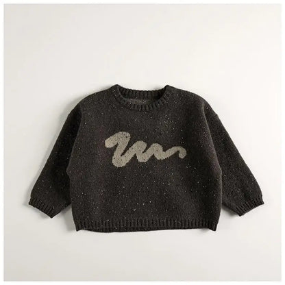 Children Casual Sweater Fashion Kids Girls Colorful Point Alpaca Wool Sweater