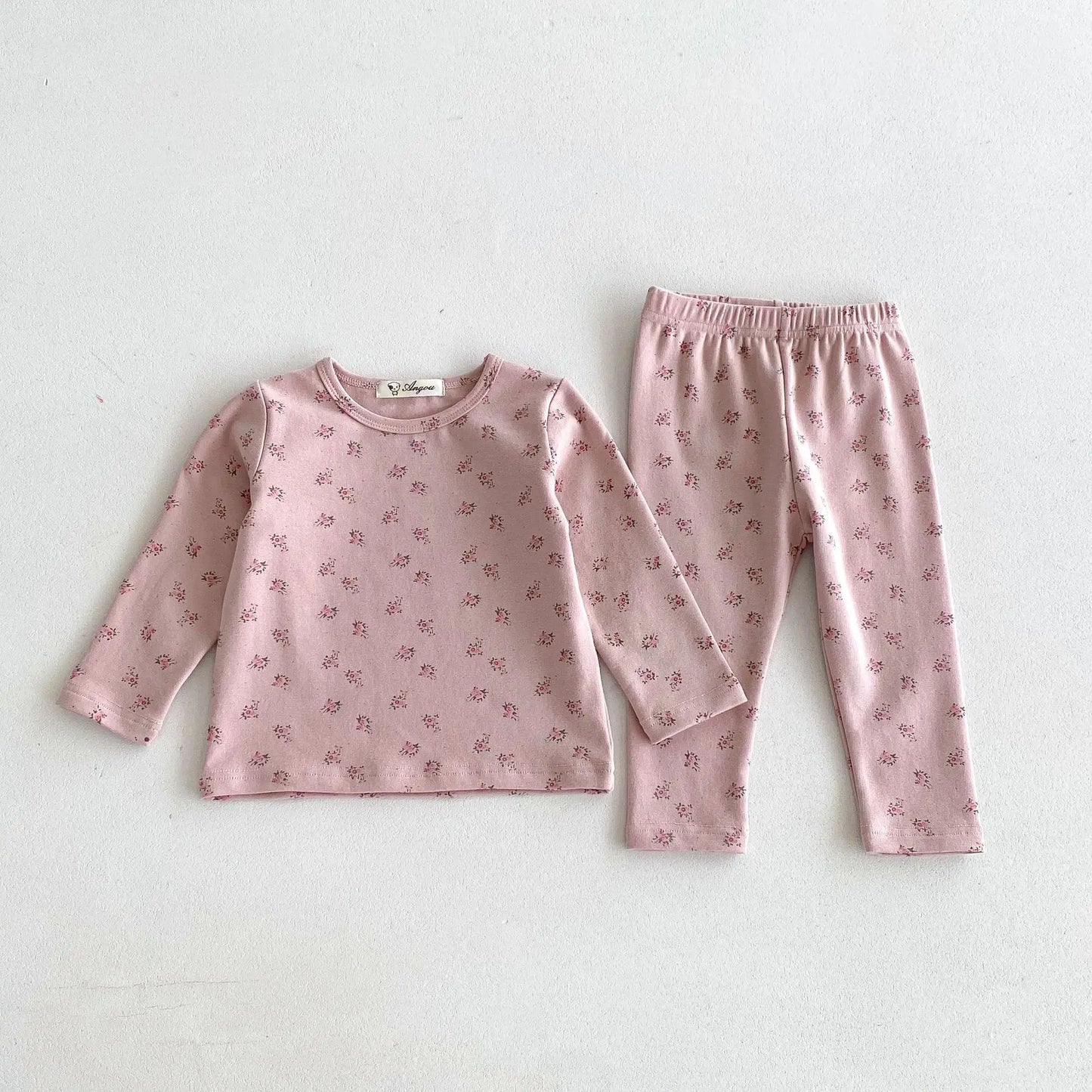 New Baby Cotton Pajamas Set Girls Long Sleeve Tops + Pants 2pcs Suit