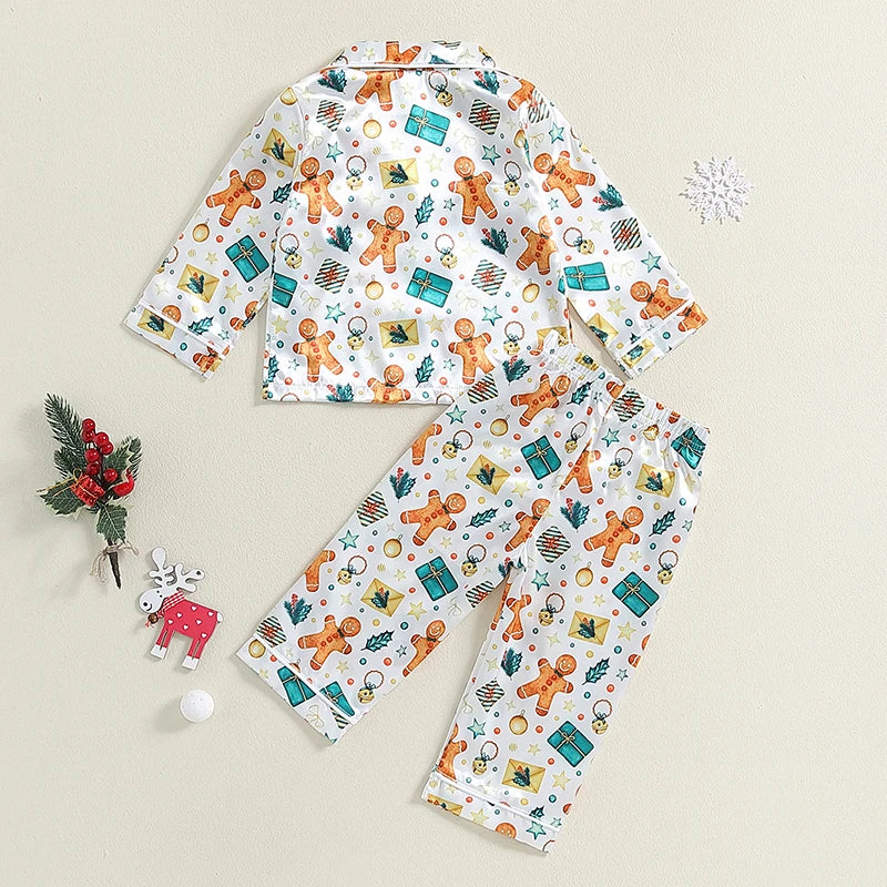 Boy Girl Christmas Pajamas Set