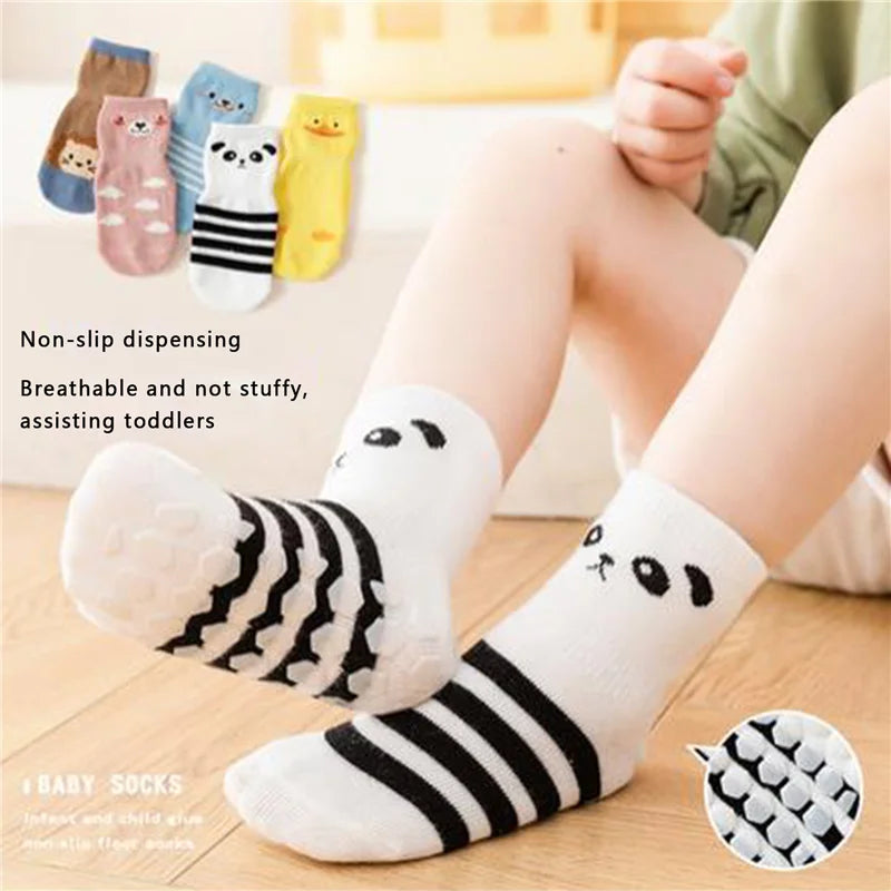 Boys Toddler Cute Cartoon Animal Print Anti-Skid Floors Socks Infant Socks