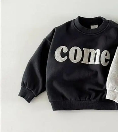 Children Casual Sweatshirt Fashion Letter Design Baby Tops Boys Girls Pullover