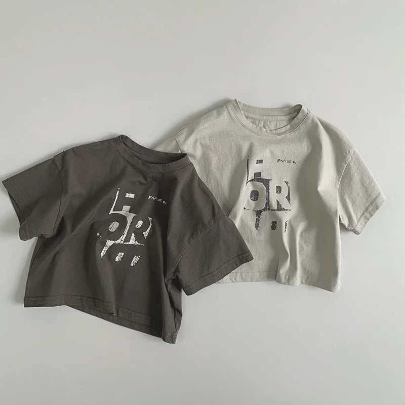 Baby Girl Casual Tees Toddler Boy Loose Tshirt Kids Cotton Tops