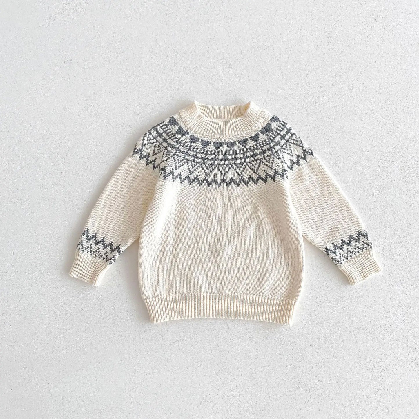 Clothing Kids Outwear Cotton Girl Knitted Long Sleeve Sweater Baby Knitwear