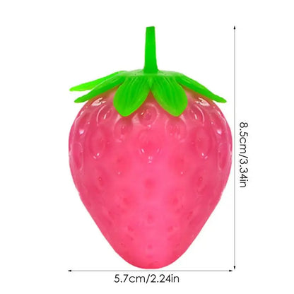 Color-changing Strawberry Squeeze Toys Simulated Fruit Hand Anti-stress Squeeze Ball