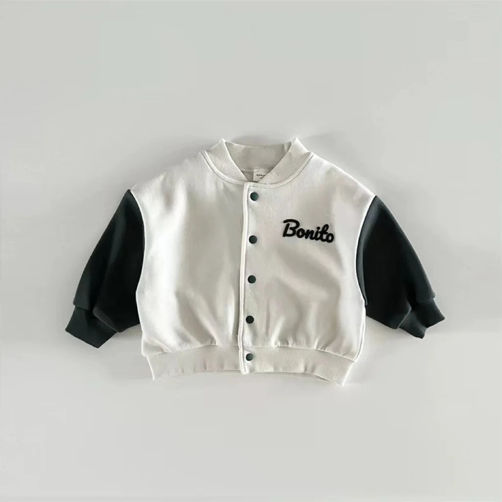 Baby Letter Print Coat Kids Boys Jacket Children Baseball Uniform Infant Girl Coat