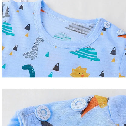 Girls Baby Spring Autumn Cartoon Long Sleeve Home Sleepwear