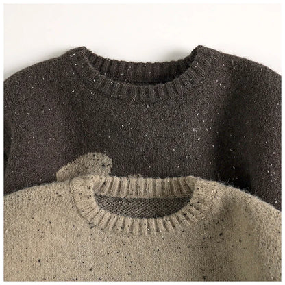 Children Casual Sweater Fashion Kids Girls Colorful Point Alpaca Wool Sweater