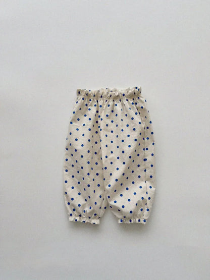 Baby Cotton Plaid Casual Pants Girl/Boys Kids Anti-mosquito Pencil Trousers