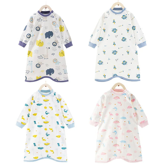 Baby Summer Cotton Long Sleeves Sleeping Bags Infant Wearable Blanket Sleep Bag