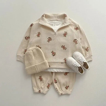 Newborn Boys and Girls Long Sleeve Pants Two Piece Casual Set