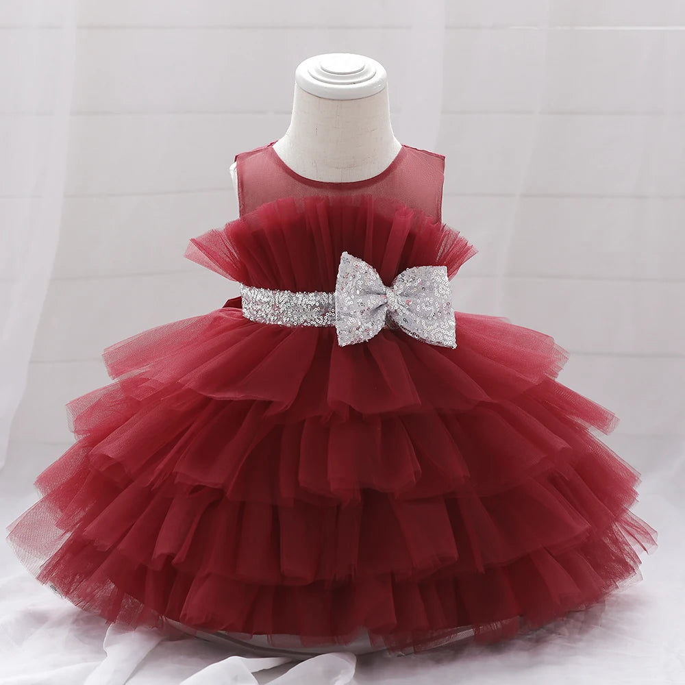 Birthday Baby Girl Party Dress Baptism Infant Christening Gown