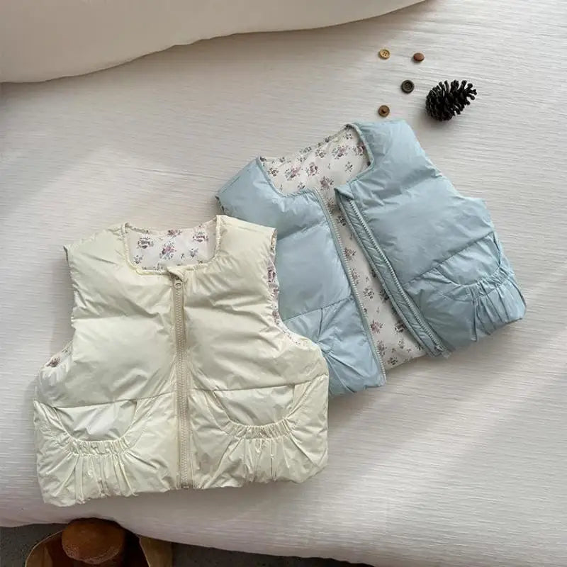 Girls Cute Floral Padded Jacket Baby Cotton Thick Coat Kids Clothes