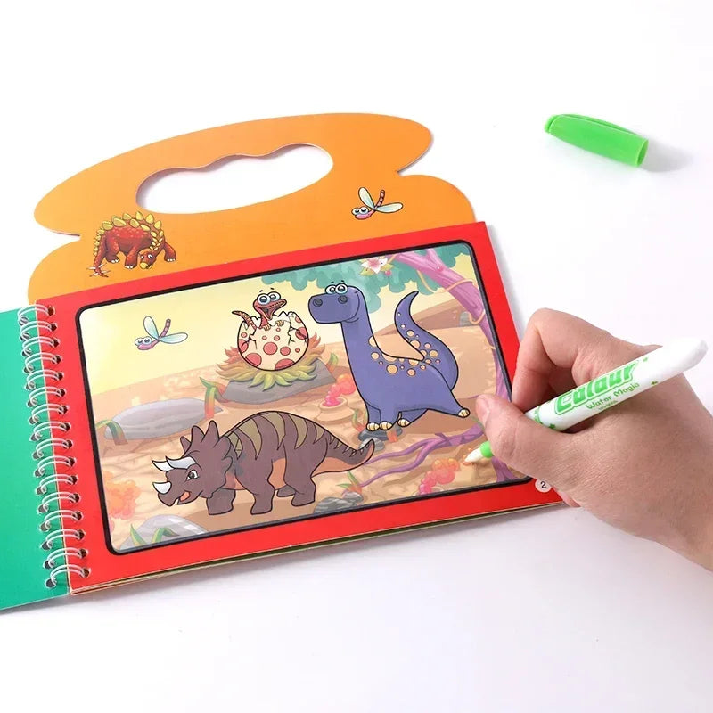 Water Painting Book Toddler Early Education Toys Reusable Magic Drawing Coloring Book