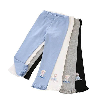 New Disney Girl Pants Quality Cotton for Children Frozen Anna Elsa Autumn Baby Girl Pant