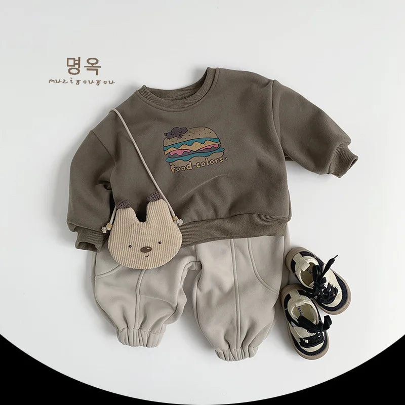 Boys And Girls Children's Clothing Baby Fashion Clothes Warm Casual Pants