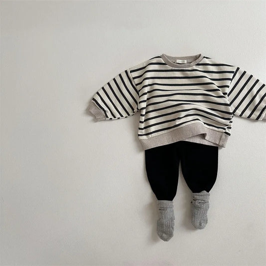 New Baby Long Sleeve Striped T Shirts Infant Casual Tops For Boy Girl Clothes