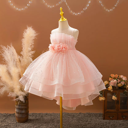 Flower Girl Dresses for Weddings Lace Kids Trailing Elegant Prom Galaxy Children