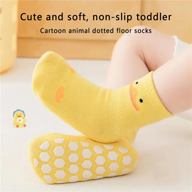 Boys Toddler Cute Cartoon Animal Print Anti-Skid Floors Socks Infant Socks