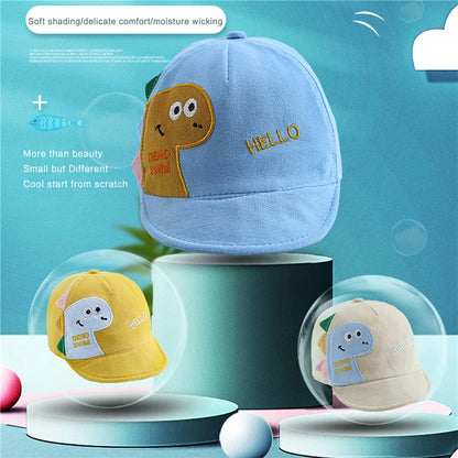 Boys Baseball Hats Cartoon Animal Pattern Peaked Cap Sun Protection Cap