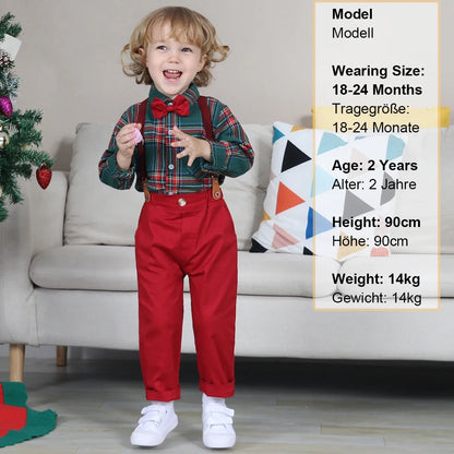 Boy Kids Xmas Gentleman Formal Suit Toddler Clothes Set