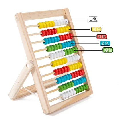 Classic Wooden Educational Counting Toy 100 Beads Preschool Math Learning Toys