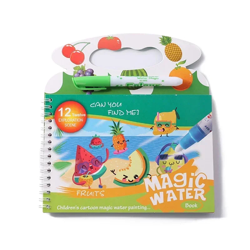 Water Painting Book Toddler Early Education Toys Reusable Magic Drawing Coloring Book