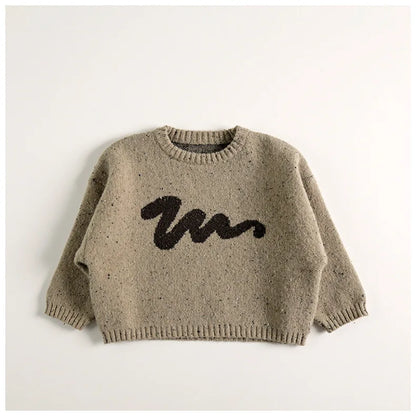 Children Casual Sweater Fashion Kids Girls Colorful Point Alpaca Wool Sweater