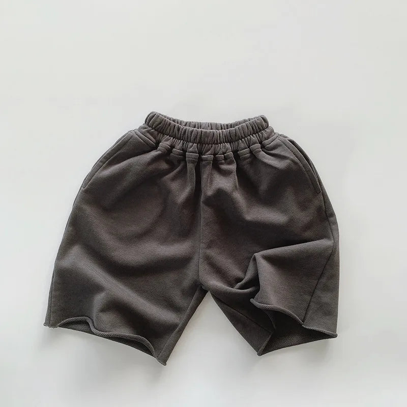 Girl Smooth Fashion Solid Comfortable Shorts Toddler Boy Cotton Straight Wide Leg Pants