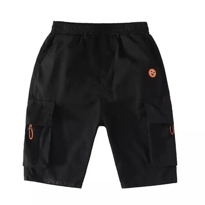 Summer Boys' Cotton Shorts Daily Casual Orange Sports Short Pants