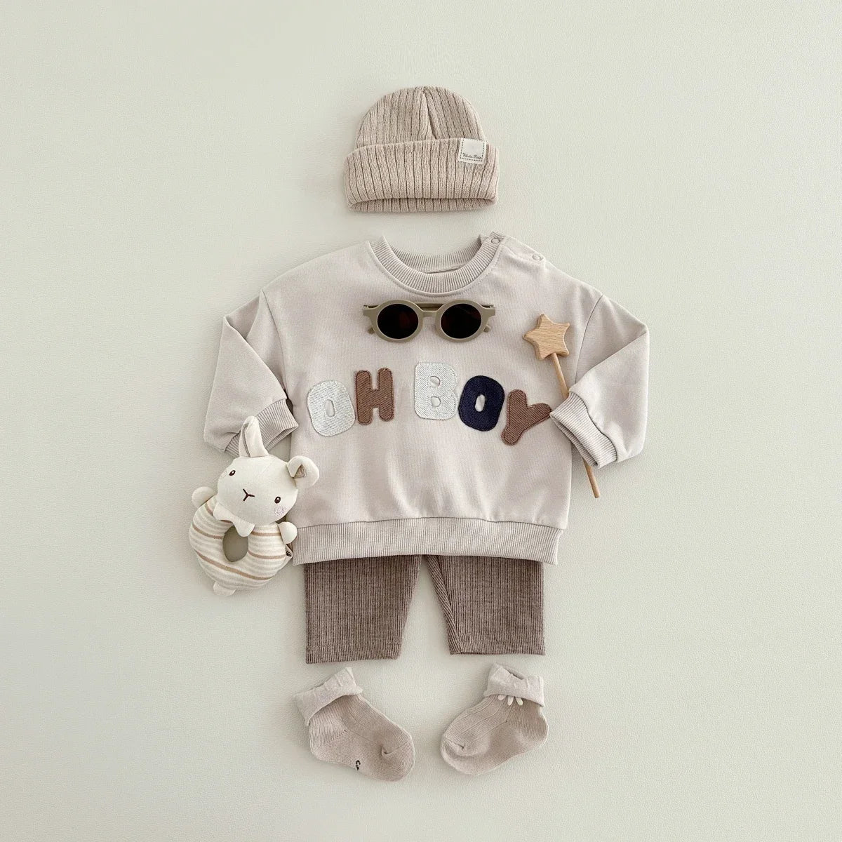 Baby Boy Girl Clothes Set Letter Pattern Top+Pants 2PCS