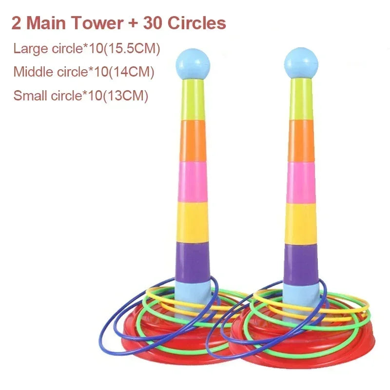 Children Outdoor Fun & Toy Sports Circle Ferrule Stacked Layers Game Throwing Game