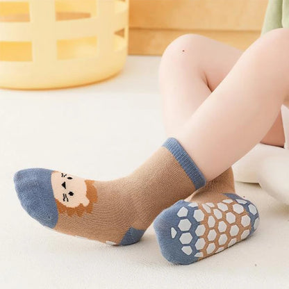 Boys Toddler Cute Cartoon Animal Print Anti-Skid Floors Socks Infant Socks