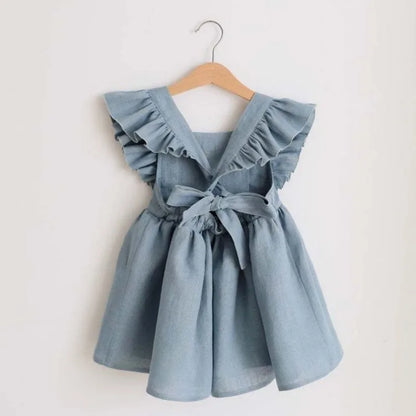 Toddler Girl Dress Cotton Ruffles Infant Clothes