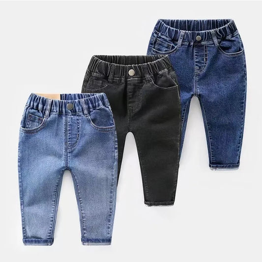 Kids Boys Jeans Fashionable Elastic Pants