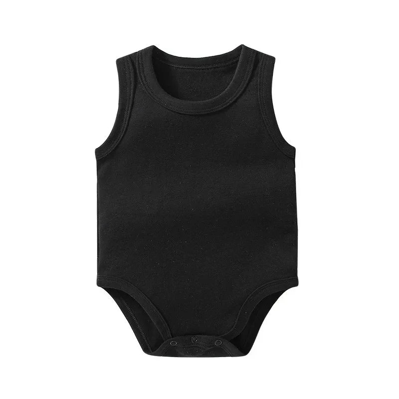 baby camisole Triangle Solid sleeveless triangle crawling suit Vest Male and female