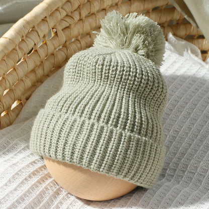 Newborn Photography Romper with Matching Pomp Hat Baby Boy Girl Sweater Outfits for Photo Shooting