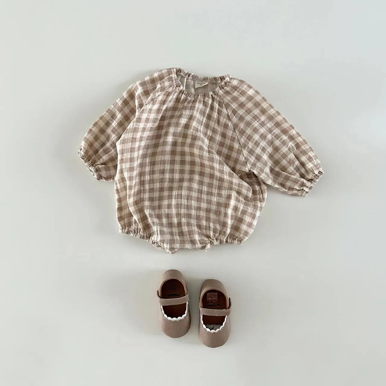 Baby Love Print Casual Comfortable Onesie Newborn Boy Girl Infant Plaid Bodysuit