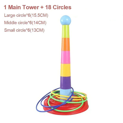 Children Outdoor Fun & Toy Sports Circle Ferrule Stacked Layers Game Throwing Game