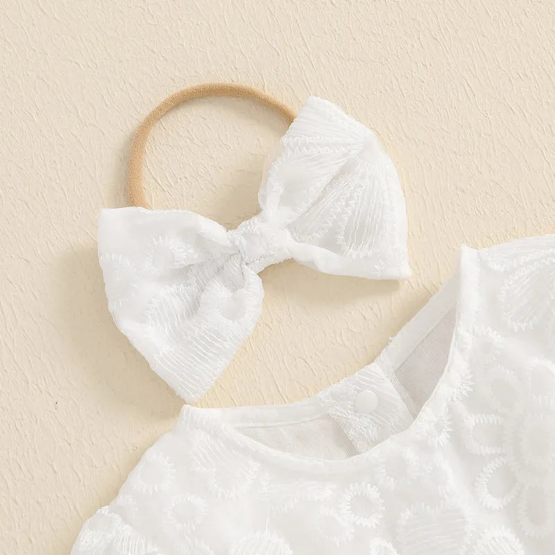 Baby Girl Bodysuit/Jumpsuit with Headband