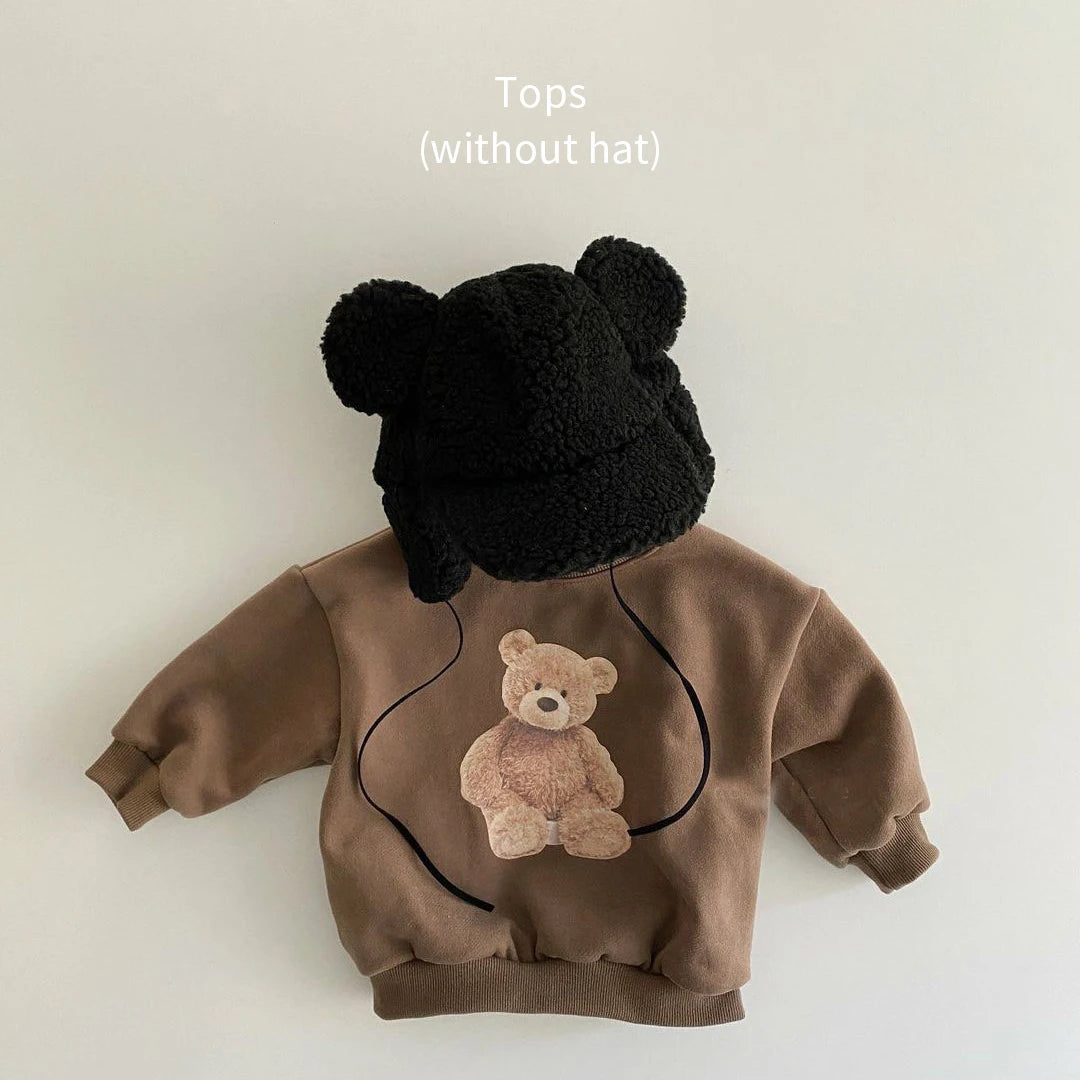 Girl Boy Autumn Winter Warm Baby Toddler Sweatsuit Clothing