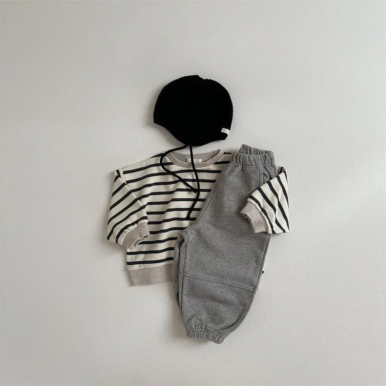 New Baby Long Sleeve Striped T Shirts Infant Casual Tops For Boy Girl Clothes