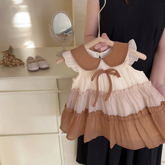 Girls Skirt Korean Edition Brown Cake Dress Summer Dresses for Girls