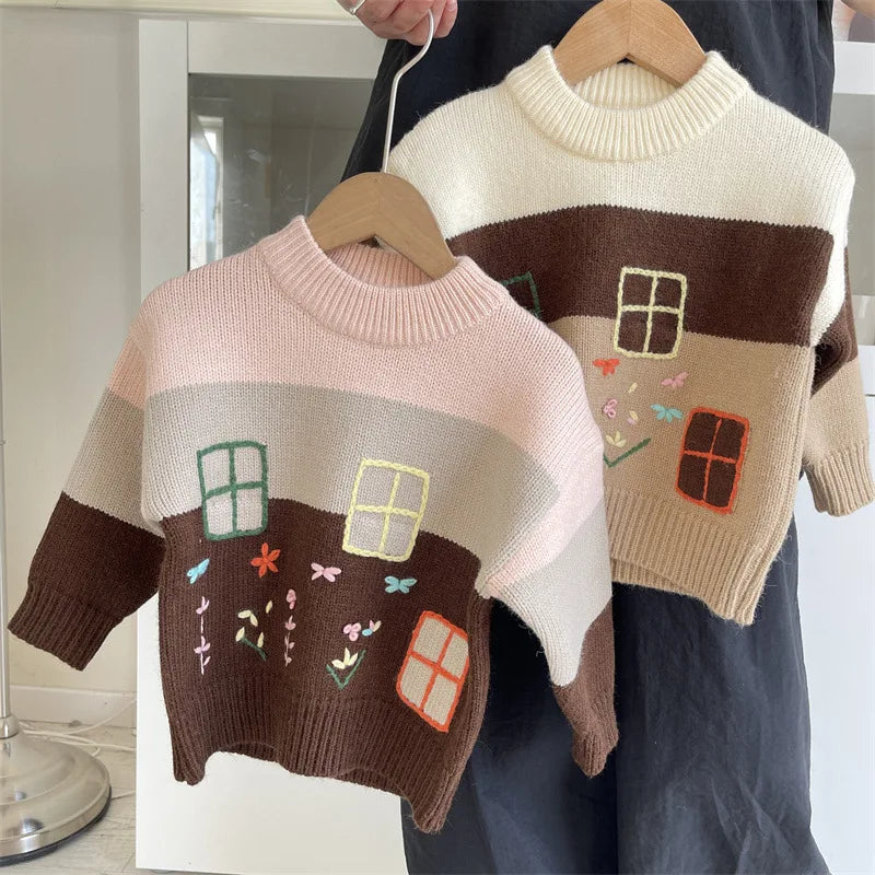 Baby Winter Warm Knitted Sweater Children Outerwear